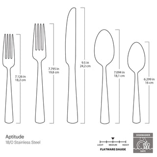 Oneida Aptitude Midnight Glossy 20-Piece Flatware Set, 18/0 stainless steel (view 4)