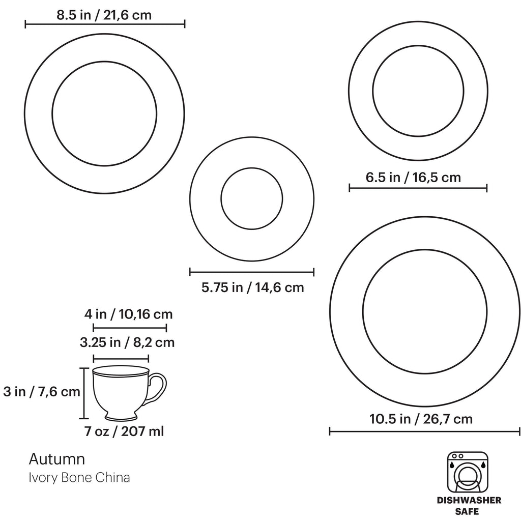 Lenox Autumn 5-Piece Place Setting, porcelain (view 13)