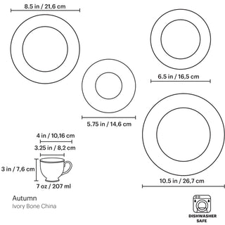 Lenox Autumn 5-Piece Place Setting, porcelain (view 13)
