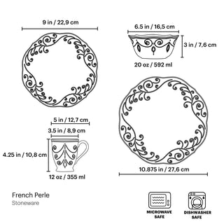 Lenox French Perle White 4-Piece Place Setting, stoneware (view 11)