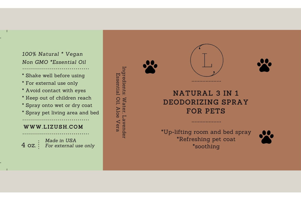 Natural Deodorizing Spray for Pets – Organic Odor Control for Dogs & Cats