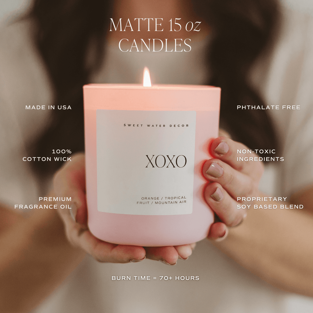 Playing Mahjong with Mah Girls Soy Candle - Pink Matte Jar - 15 oz (Salt and Sea)