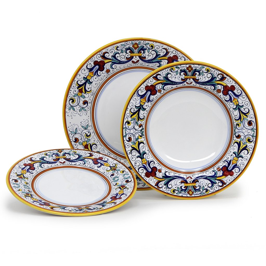 RICCO DERUTA DELUXE: 3 Pieces Place Setting (White Center)
