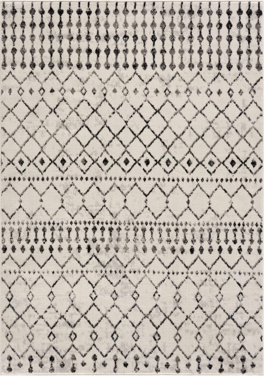 Scandi Moroccan Trellis Rug – Patterned Washable Living Room Carpet