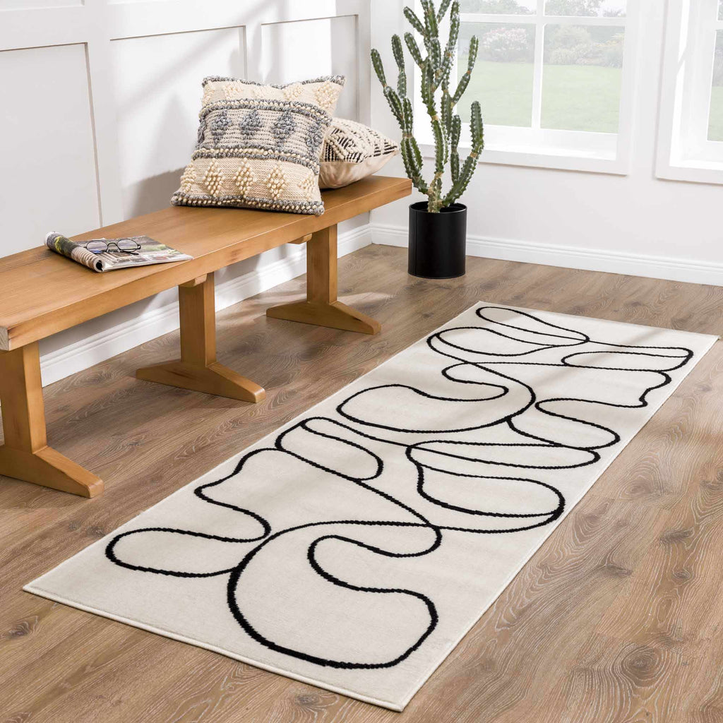 Eilir Modern Low Profile Boho Rug – Stylish Contemporary Floor Carpet