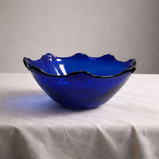 Parras Lagoon Blue Recycled Glass Bowl