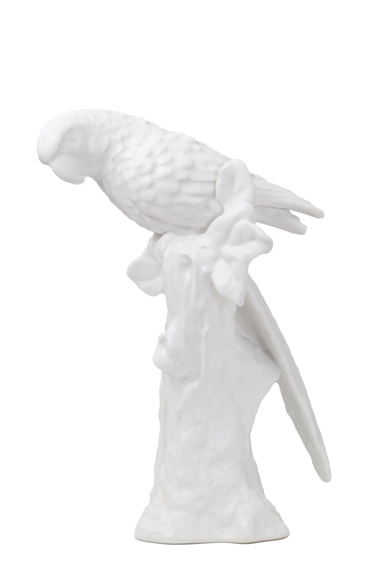 Hand-Painted Ceramic Parrot Sculpture – Decorative Tropical Bird Accent
