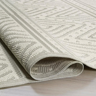 Patan Beige Chevron Reversible Outdoor Patio Rug