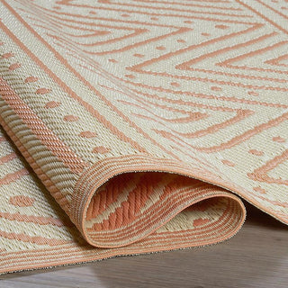 Patan Coral Chevron Reversible Outdoor Patio Rug