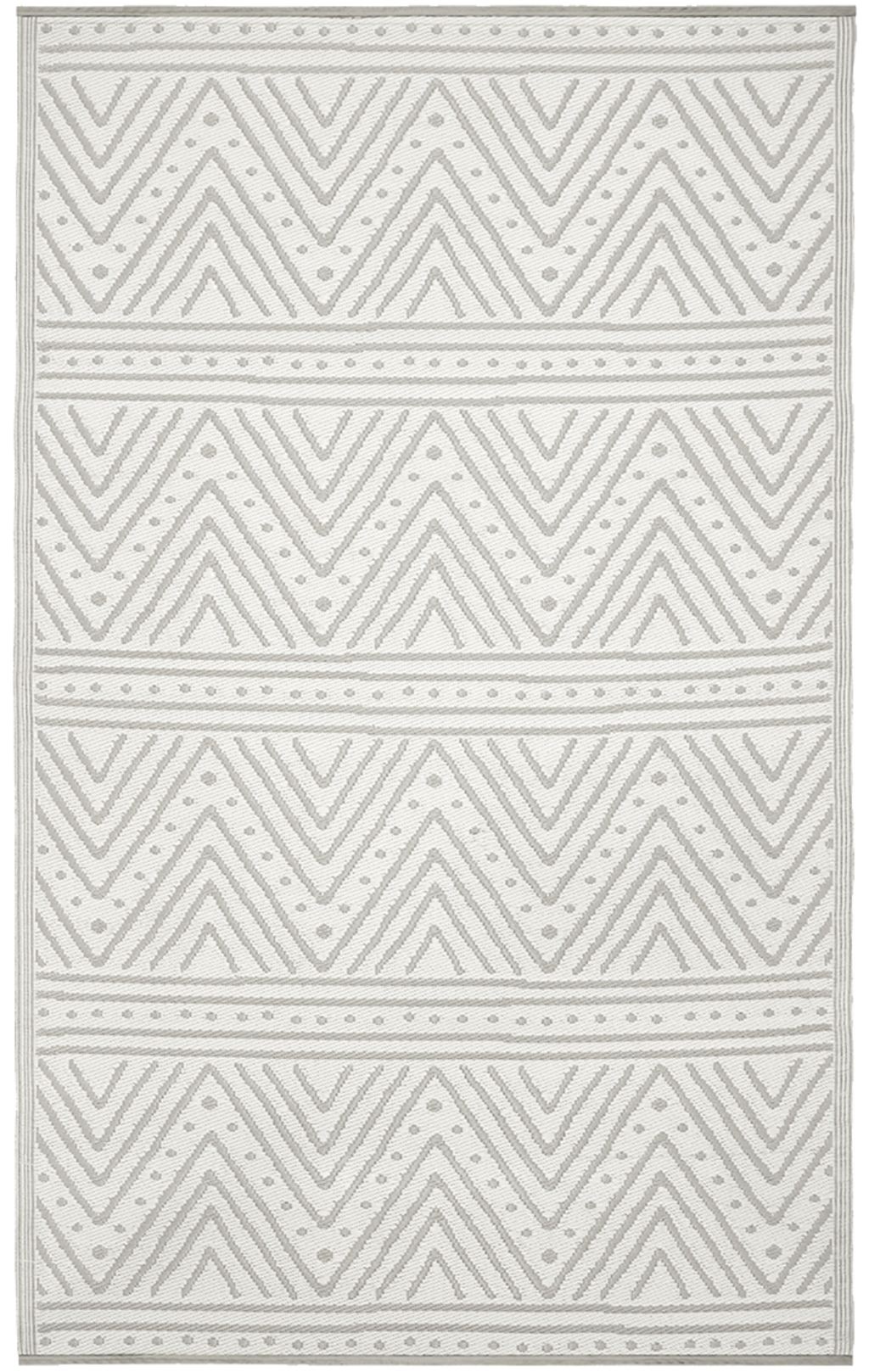 Patan Beige Chevron Reversible Outdoor Patio Rug