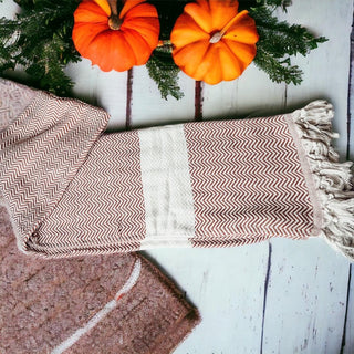 Chevron Turkish Cotton Towel – Diamond or Stripe Design (200 GSM, 40