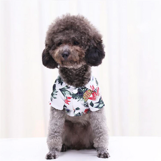 Hawaiian Pet Dog Summer Shirt – Coconut Tree & Pineapple Print