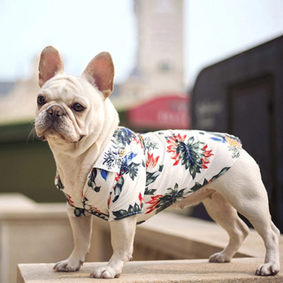 Hawaiian Pet Dog Summer Shirt – Coconut Tree & Pineapple Print