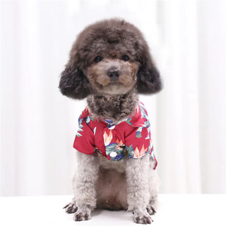 Hawaiian Pet Dog Summer Shirt – Coconut Tree & Pineapple Print