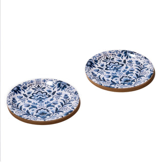 Pineapple China Mini Birchwood Tray Set of 2
