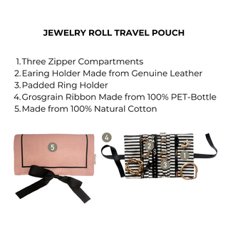 Couture Jewelry Roll, Medium – Pink/Blush