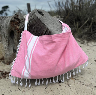 3-in-1 Cotton Beach Bag, Towel & Chair Cover – Solid Collection