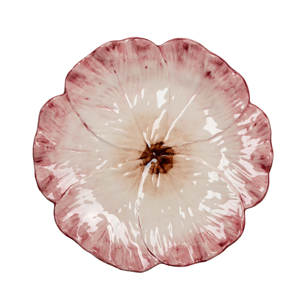 Elisabetta Flower Dinner Plate – Hand-Painted Portuguese Ceramic Plate in Lilac, Blue, Green, Pink, Orange & Yellow