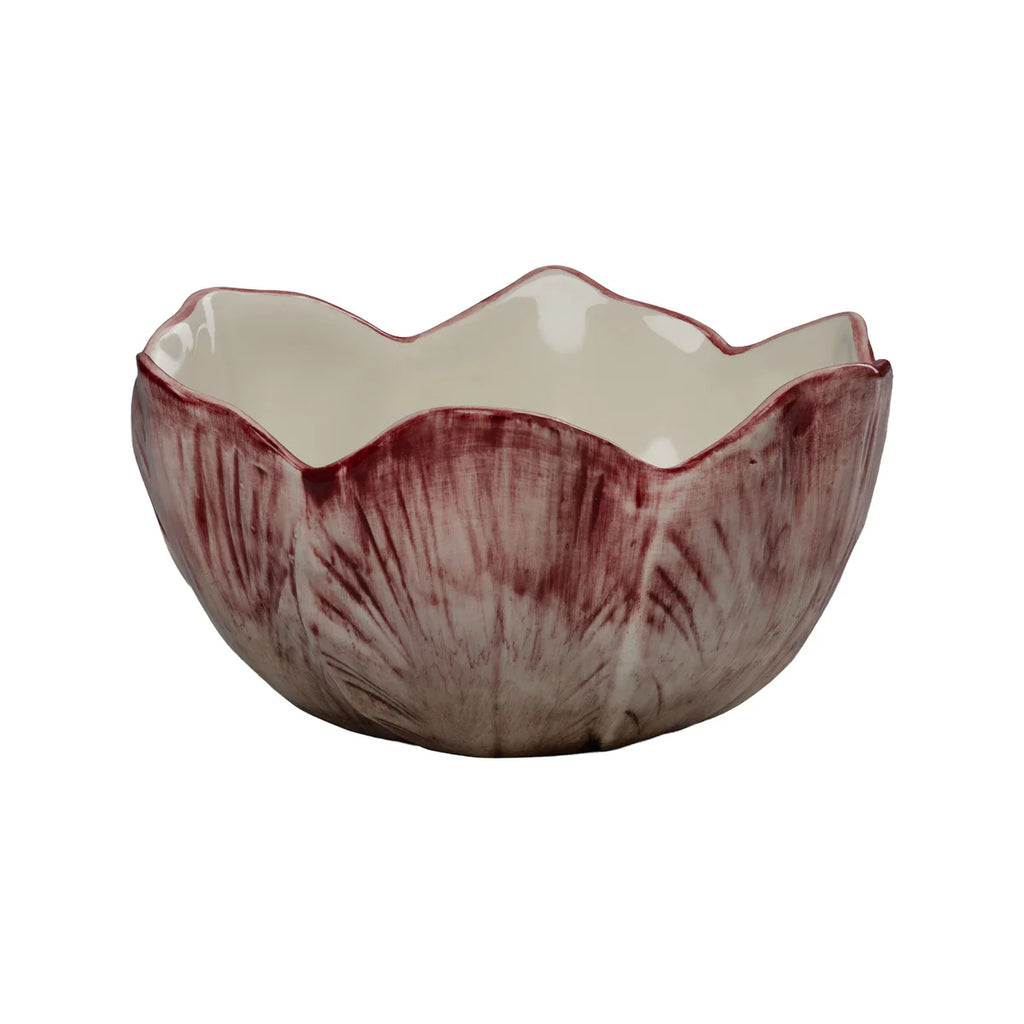 Elisabetta Flower Cereal Bowls Set of 2, Lilac | Hand-Painted Ceramic Bowls Made in Portugal