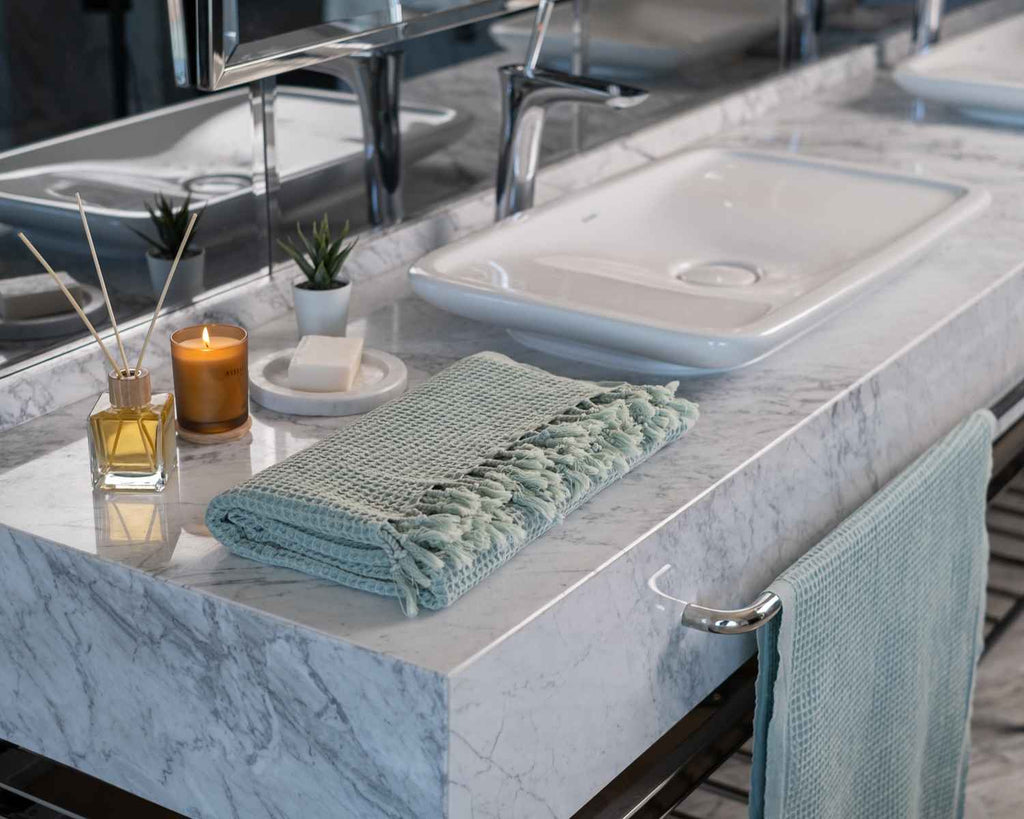 Organic Waffle Bath & Hand Towels | Soft Essentials Spa Collection