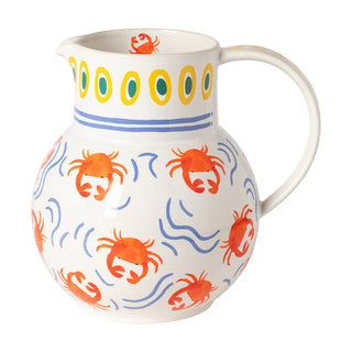 Costa Nova Summer Bliss Pitcher – Crab White Fine Stoneware by Laetitia Rouget