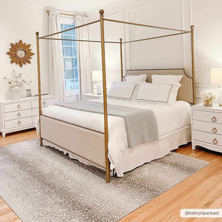 Pointblank Black Gray Antelope Print Rug – Modern Animal Print Area Carpet