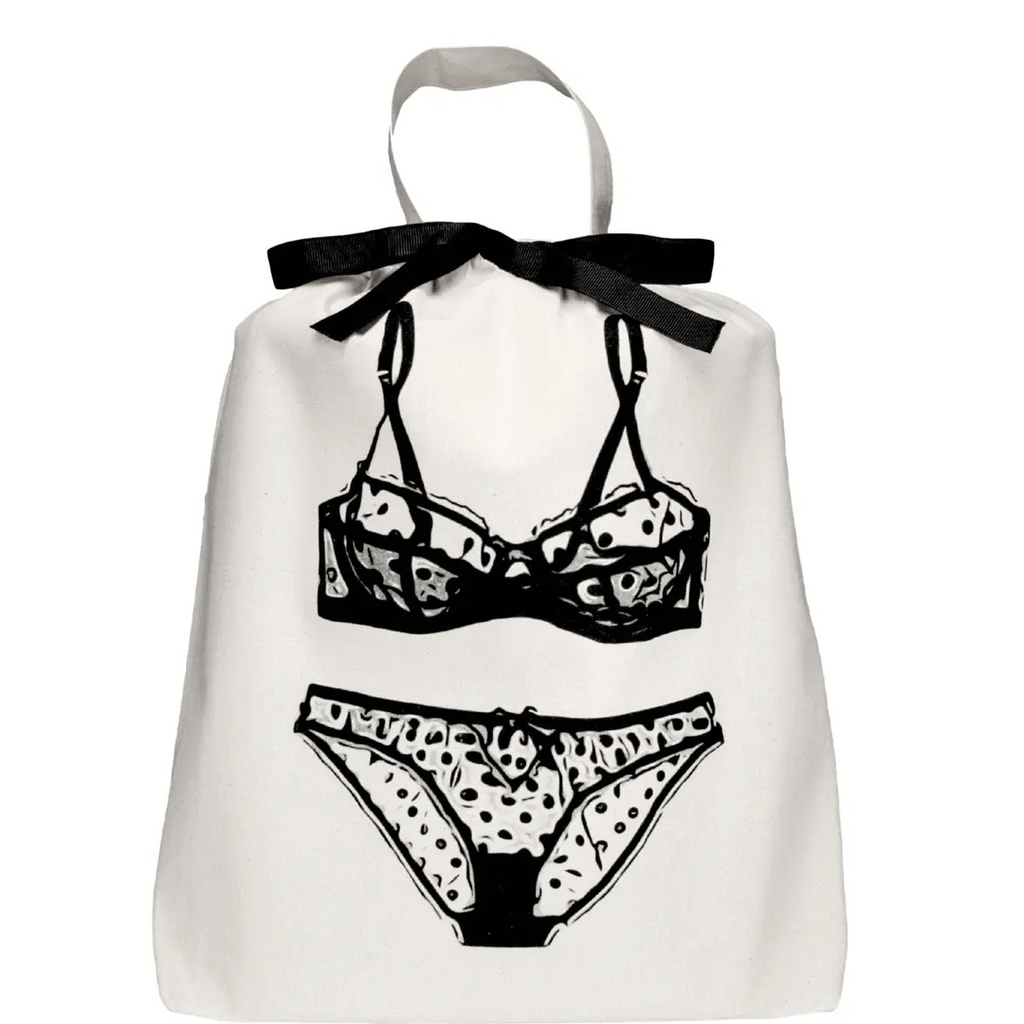 Polkadot Lingerie Travel Bag – Cream