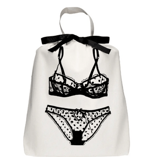 Polkadot Lingerie Travel Bag – Cream