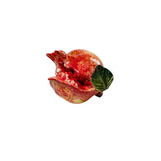 Red Ceramic Pomegranate – Hand-Painted Decorative Italian Fruit Accent