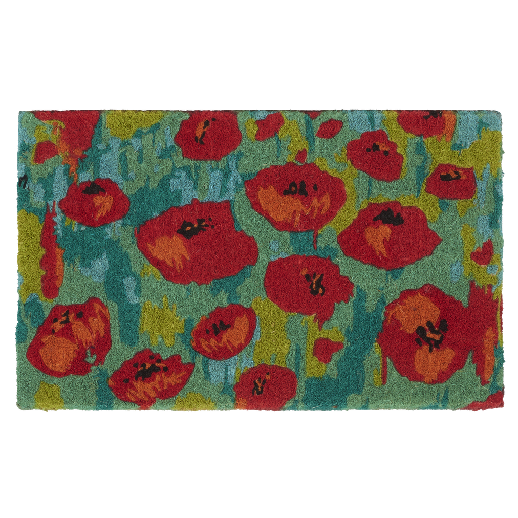 Field of Poppies Natural Coir Doormat