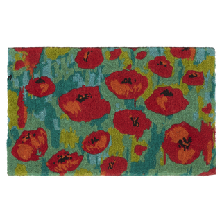 Field of Poppies Natural Coir Doormat