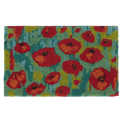Field of Poppies Natural Coir Doormat