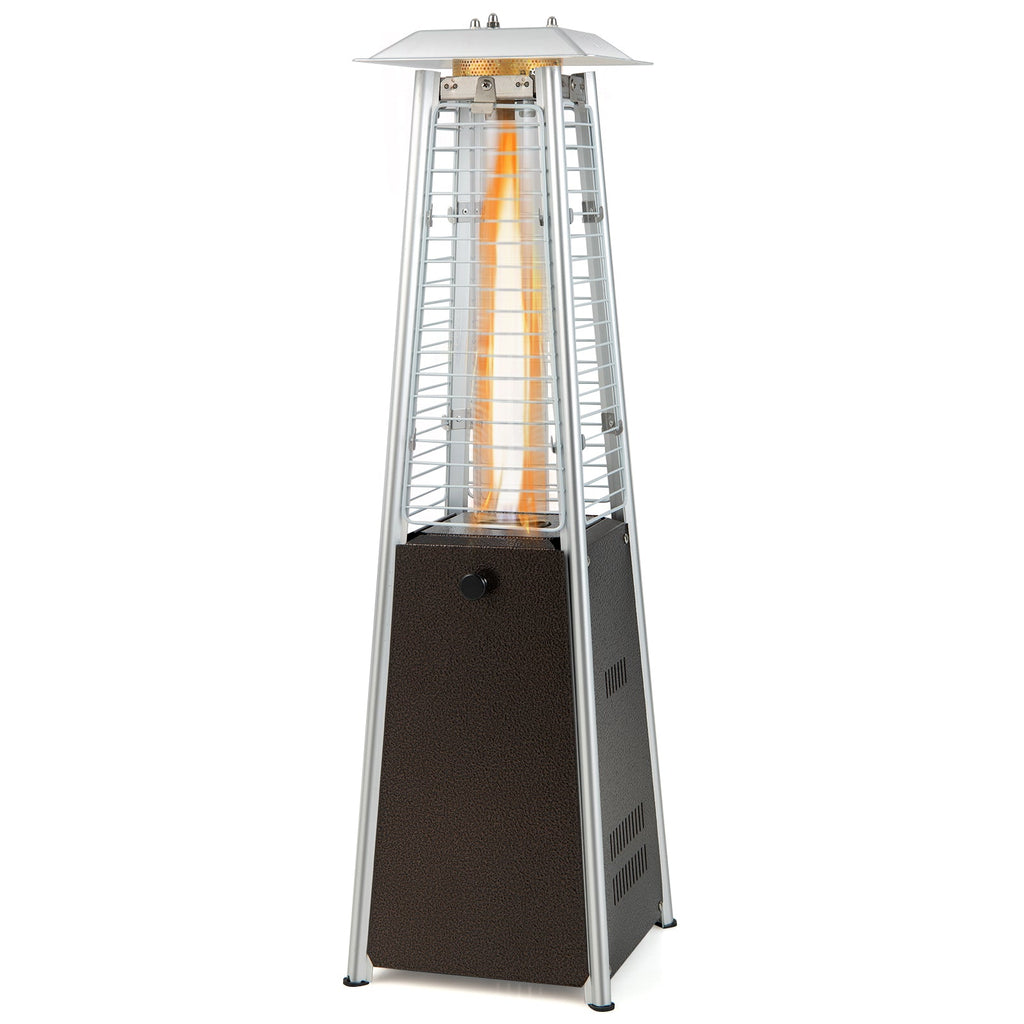 10,000 BTU Steel Tabletop Propane Patio Heater with Glass Tube