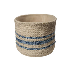 Mira Ceramic Pot – Sand & Blue / Nomad Sand & White Decorative Cachepot