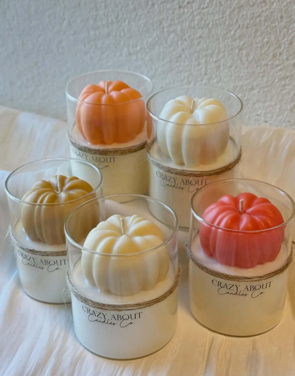 Handmade Pumpkin Candle in Glass Jar for Fall Decor and Seasonal Gifting
