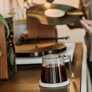 Pure Over Glass Mug with Ceramic Coaster – Sustainable Brewing in Style