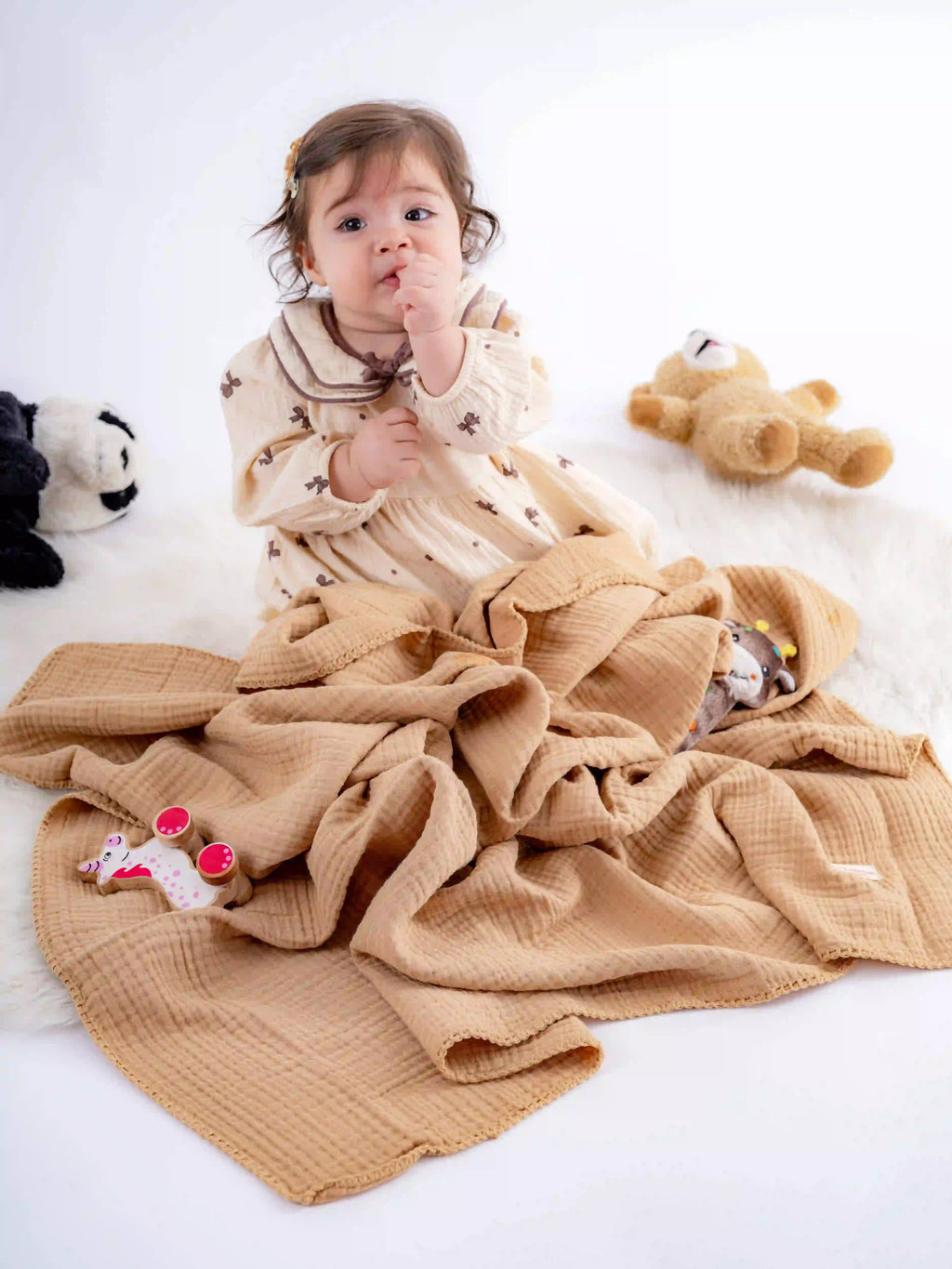 Quilted Muslin Blanket | 4-Layer Cotton Baby & Home Throw