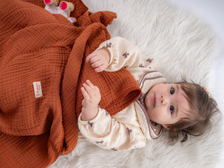 Quilted Muslin Blanket | 4-Layer Cotton Baby & Home Throw
