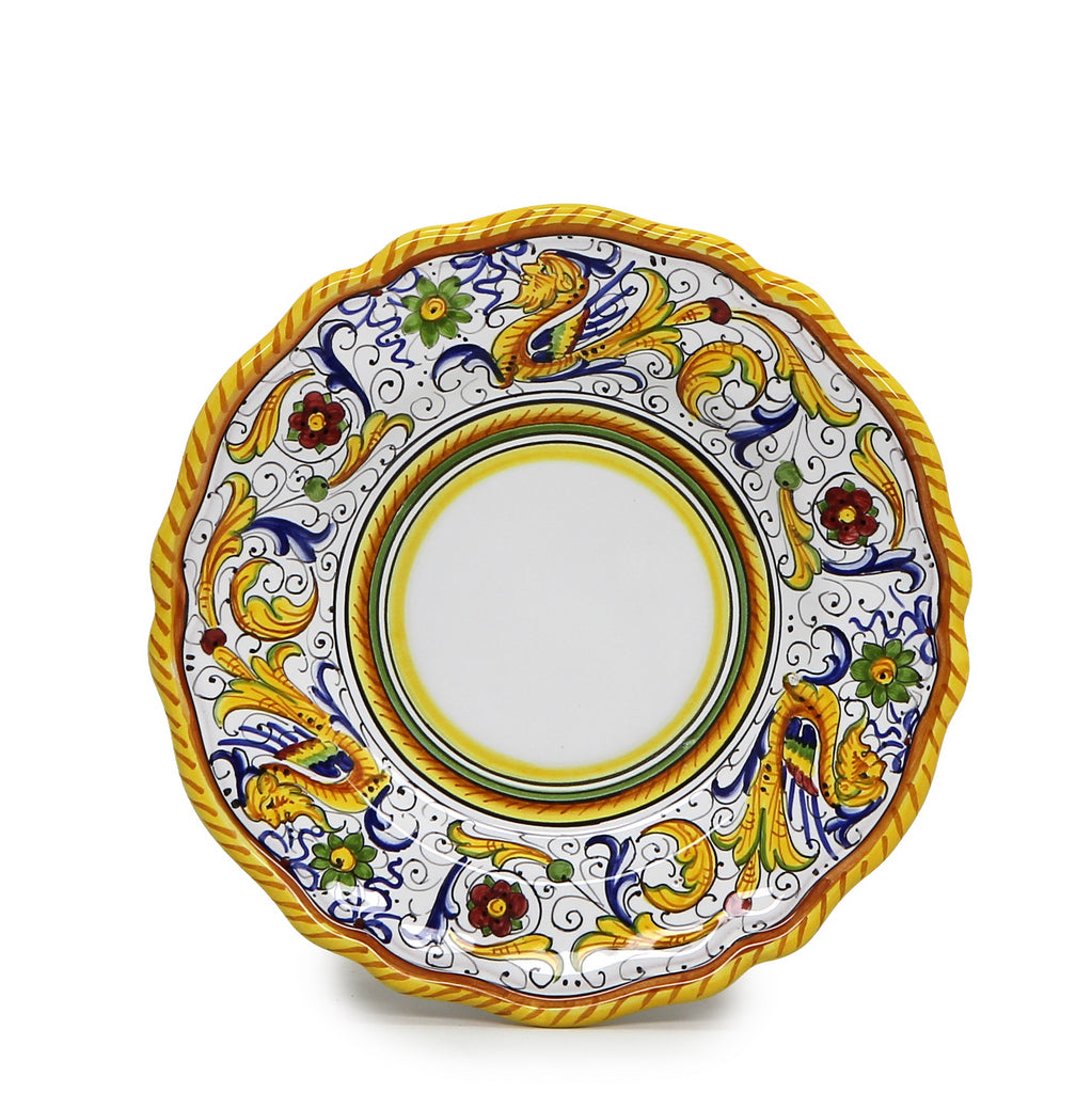 RAFFAELLESCO: Salad Plate (White Center)