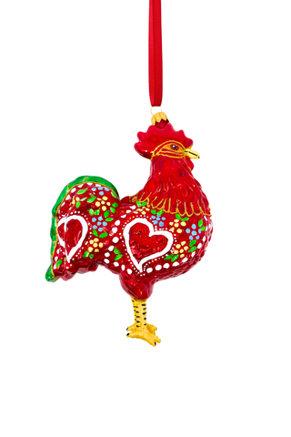 Barcelos Rooster Polish Glass Ornament – Kenzie’s Signature Collection