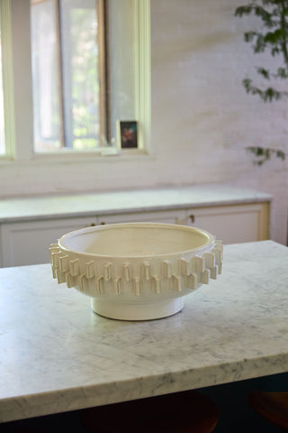 Modern White Ceramic Rhea Bowl