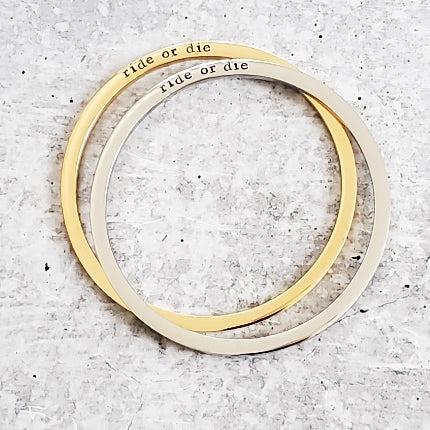 RIDE OR DIE Stacking Bangle Bracelet