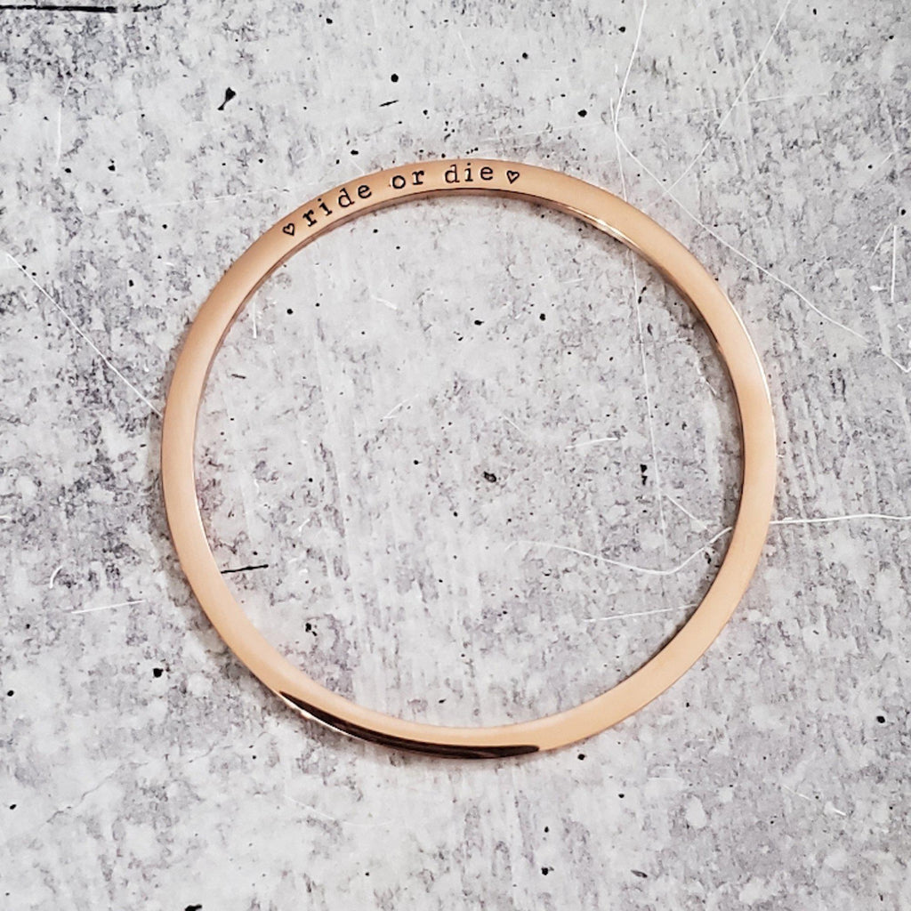 RIDE OR DIE Stacking Bangle Bracelet