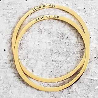 RIDE OR DIE Stacking Bangle Bracelet