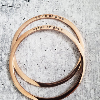 RIDE OR DIE Stacking Bangle Bracelet