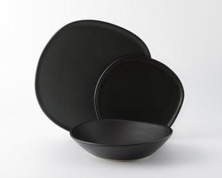 HAAND Ripple 3-Piece Dinner Setting – Handcrafted Porcelain Dinnerware Set