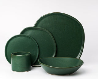 HAAND Ripple 5-Piece Dinner Setting – Handcrafted Porcelain Dinnerware Set