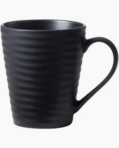 Oneida Ridge Black Dinnerware Mug, stoneware