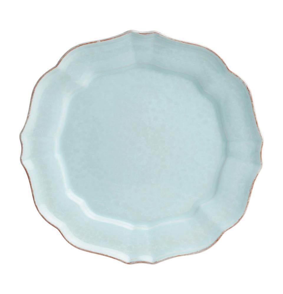 COSTA NOVA – Casafina Impressions Dinner Plate, White / Robin’s Egg Blue / Gold – Elegant Dinner Plate