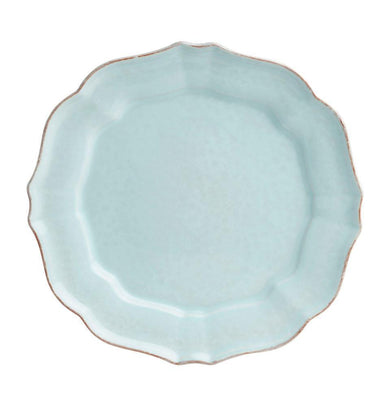 COSTA NOVA – Casafina Impressions Dinner Plate, White / Robin’s Egg Blue / Gold – Elegant Dinner Plate